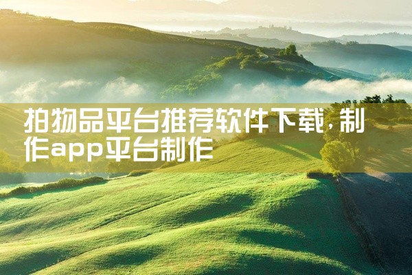 拍物品平台推荐软件下载