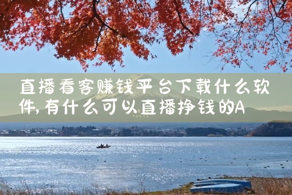 直播看客赚钱平台下载什么软件
