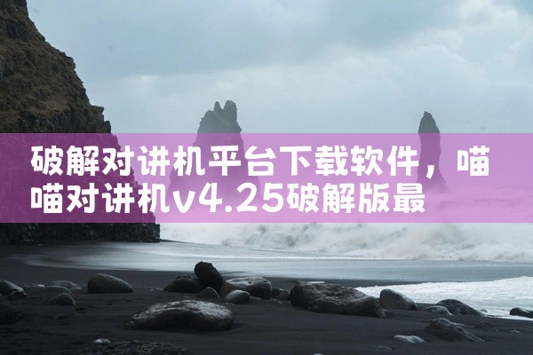 破解对讲机平台下载软件