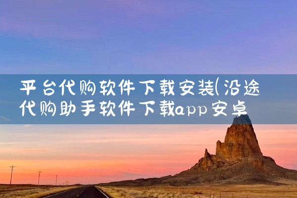 平台代购软件下载安装