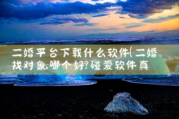 二婚平台下载什么软件